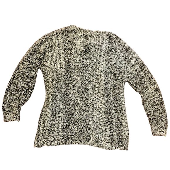 Massinl Sweater Women's XL Chunky Knit Long Sleeve Thick Pullover Black White - Picture 1 of 4